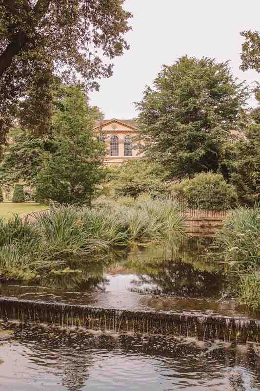 Lake in front of Worcester College, Oxford, UK